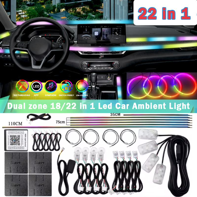 18/22 في 1 أكريليك Led سيارة ا - مراجعة Led El Wire وسعره