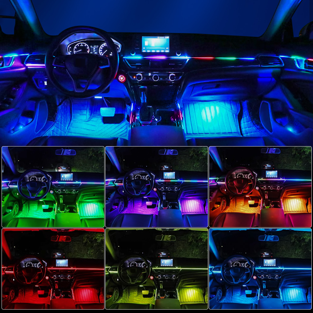 18/22 في 1 أكريليك Led سيارة ا - مراجعة Led El Wire وسعره