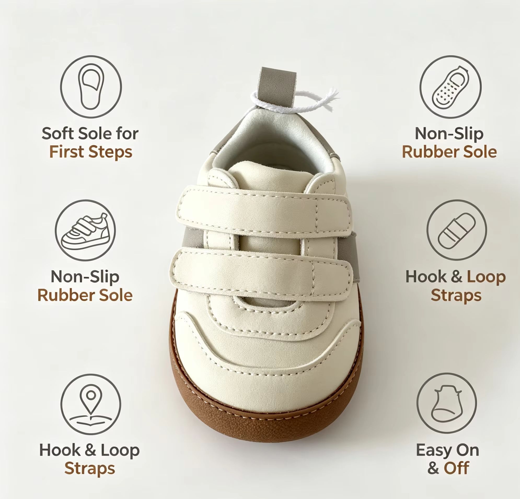أحذية أطفال أودلر ذات نعل ناعم - مراجعة Velcro Hook Loop وسعره